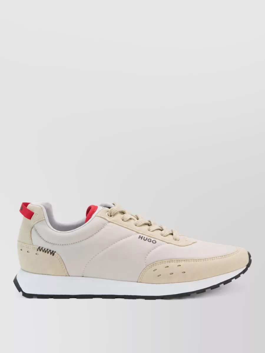 Boss polyester lace-up sneakers