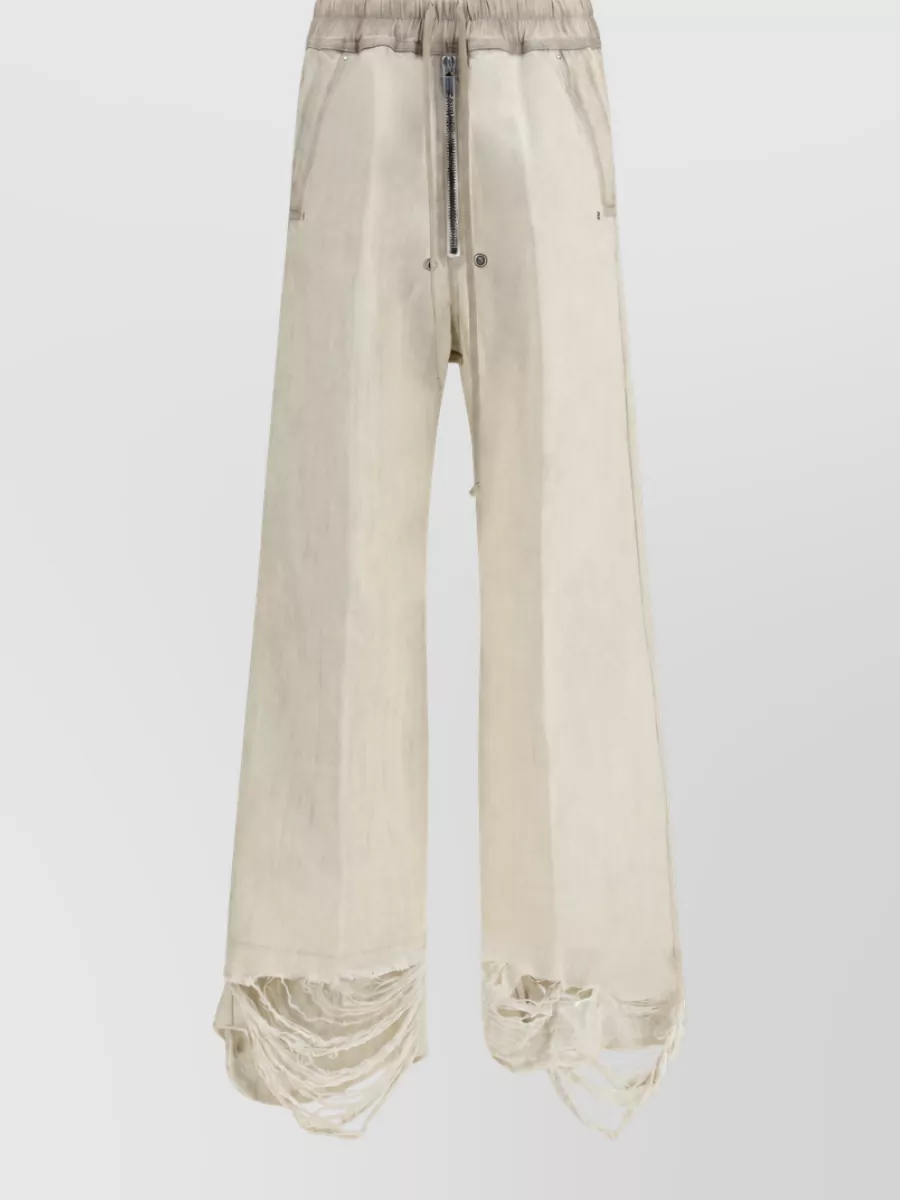 Rick Owens denim low-rise wide-leg cargo shorts
