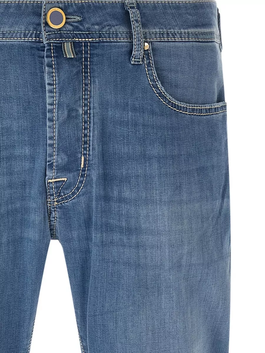 Jacob Cohen Bard Denim Trousers Belt Loops Five Pockets