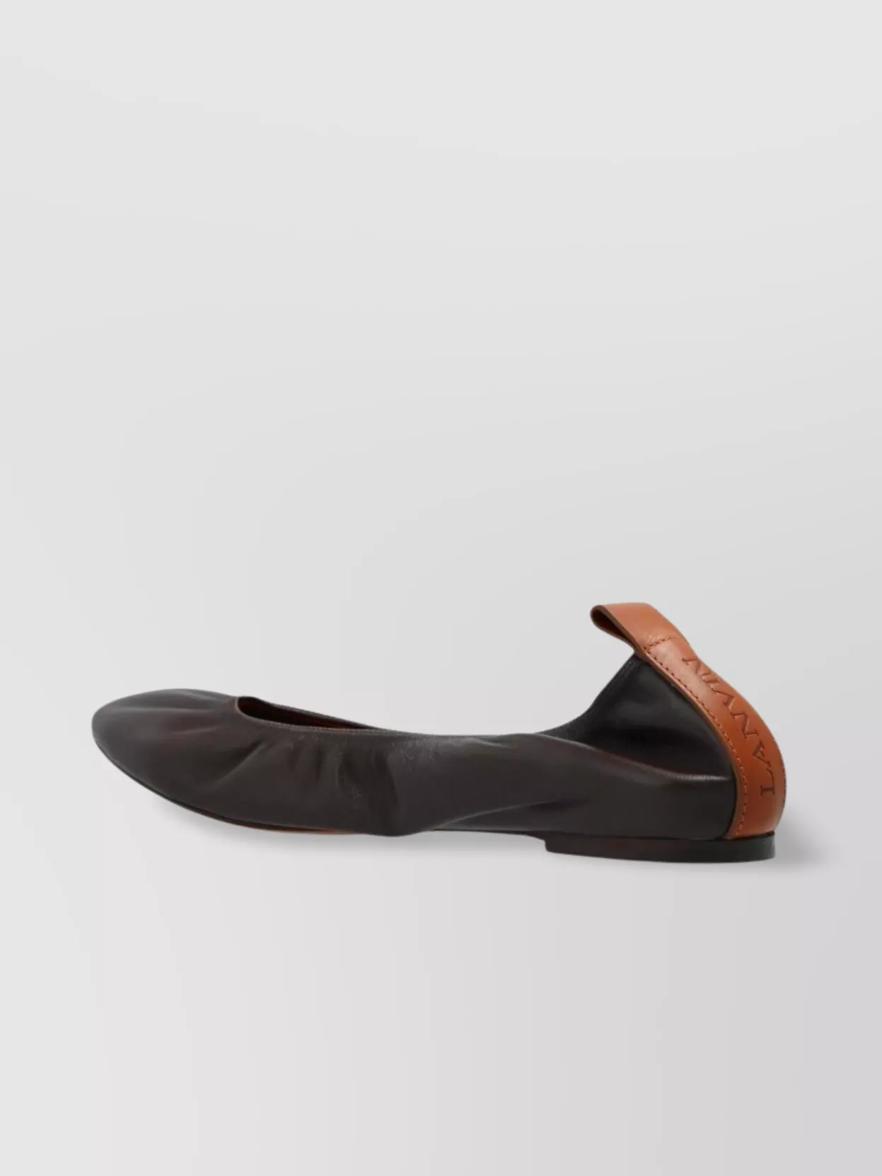Lanvin Elasticated Leather Ballerina Shoes Round Toe