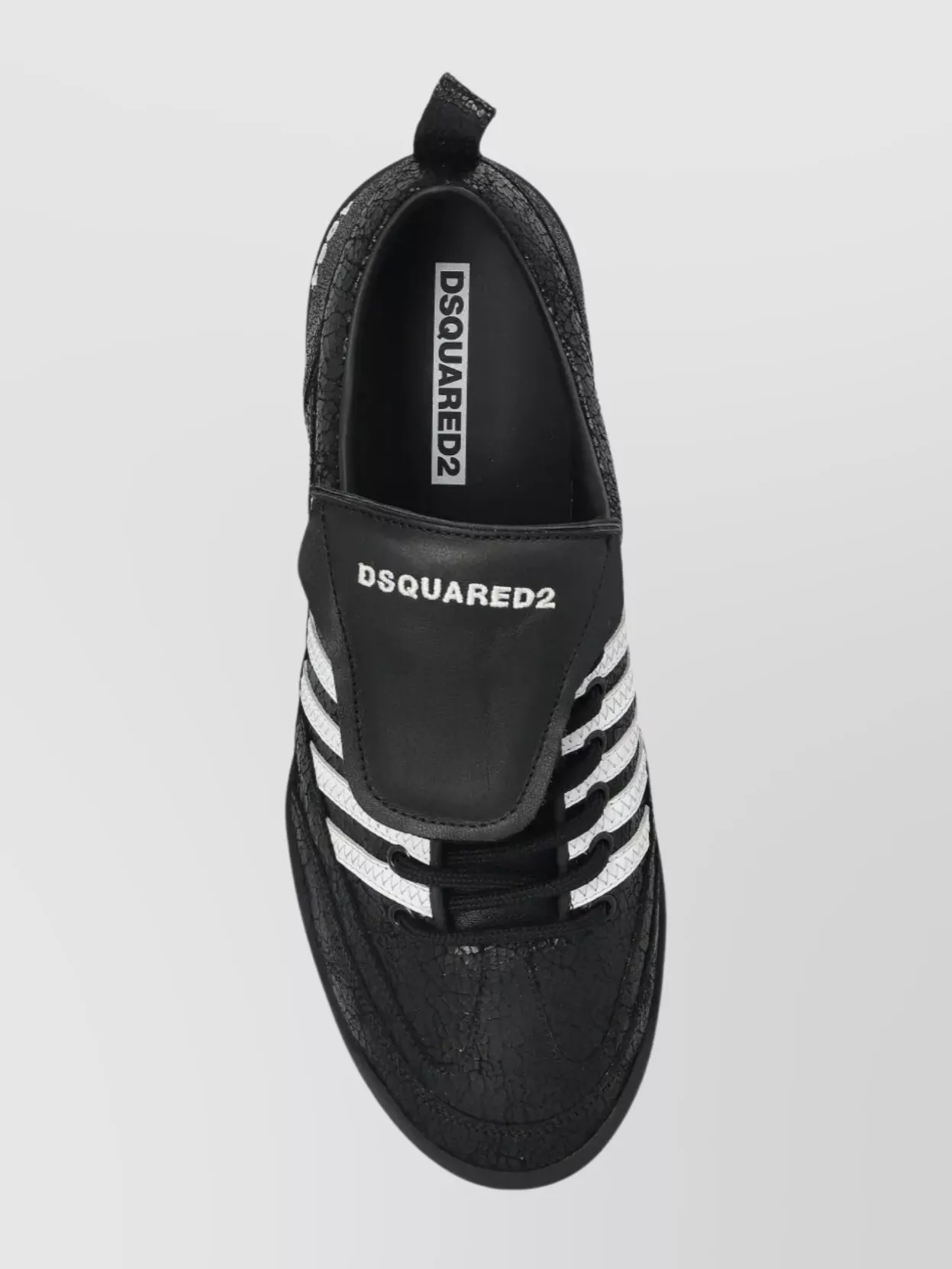 Dsquared2 Round Toe Low Top Lace-Up Sneakers