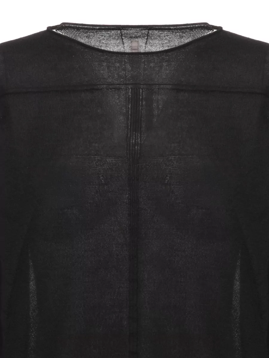 Rick Owens Cashmere Ribbed Cuff Crewneck Sweatshirt