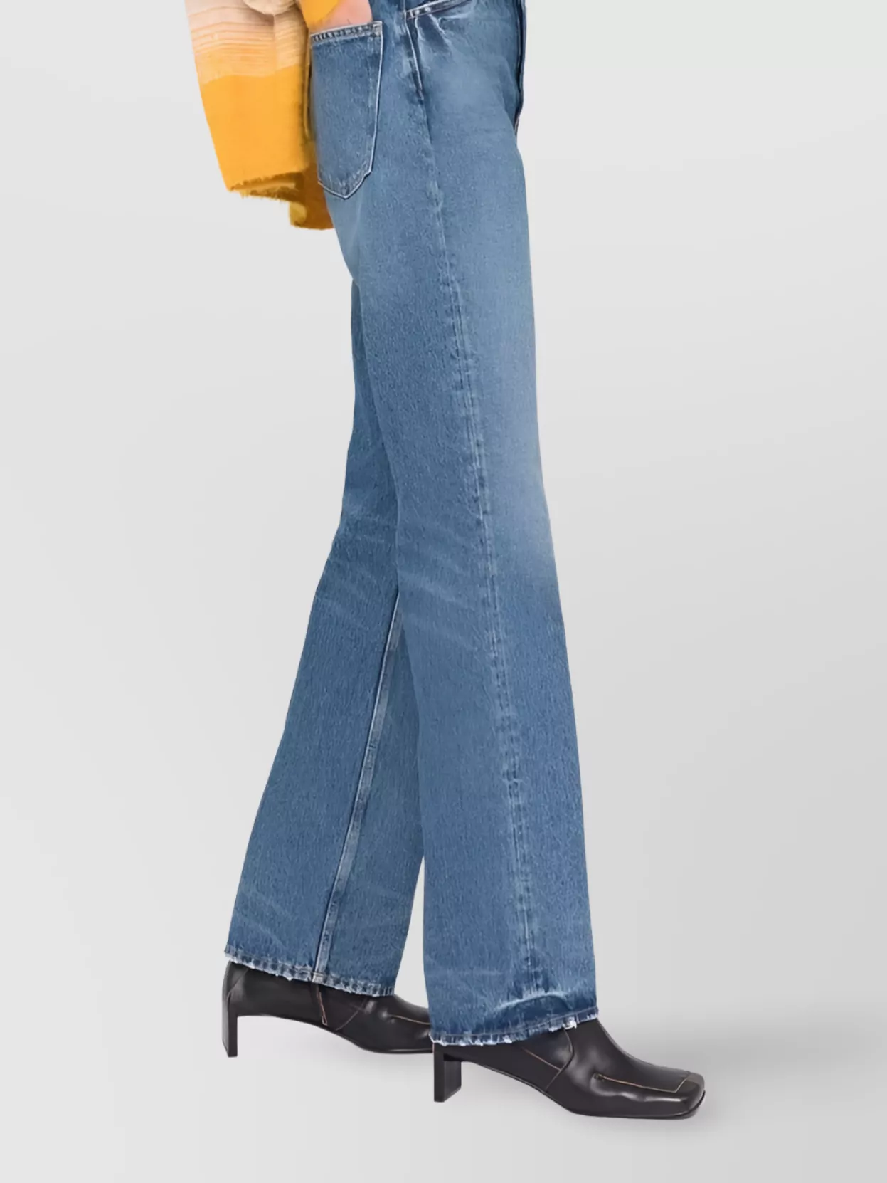 Acne Studios Distressed Bootcut Jeans With Five Pockets
