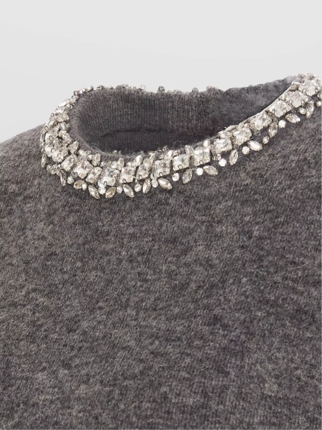 Shop Self-portrait Embellished Crewneck Knit Top