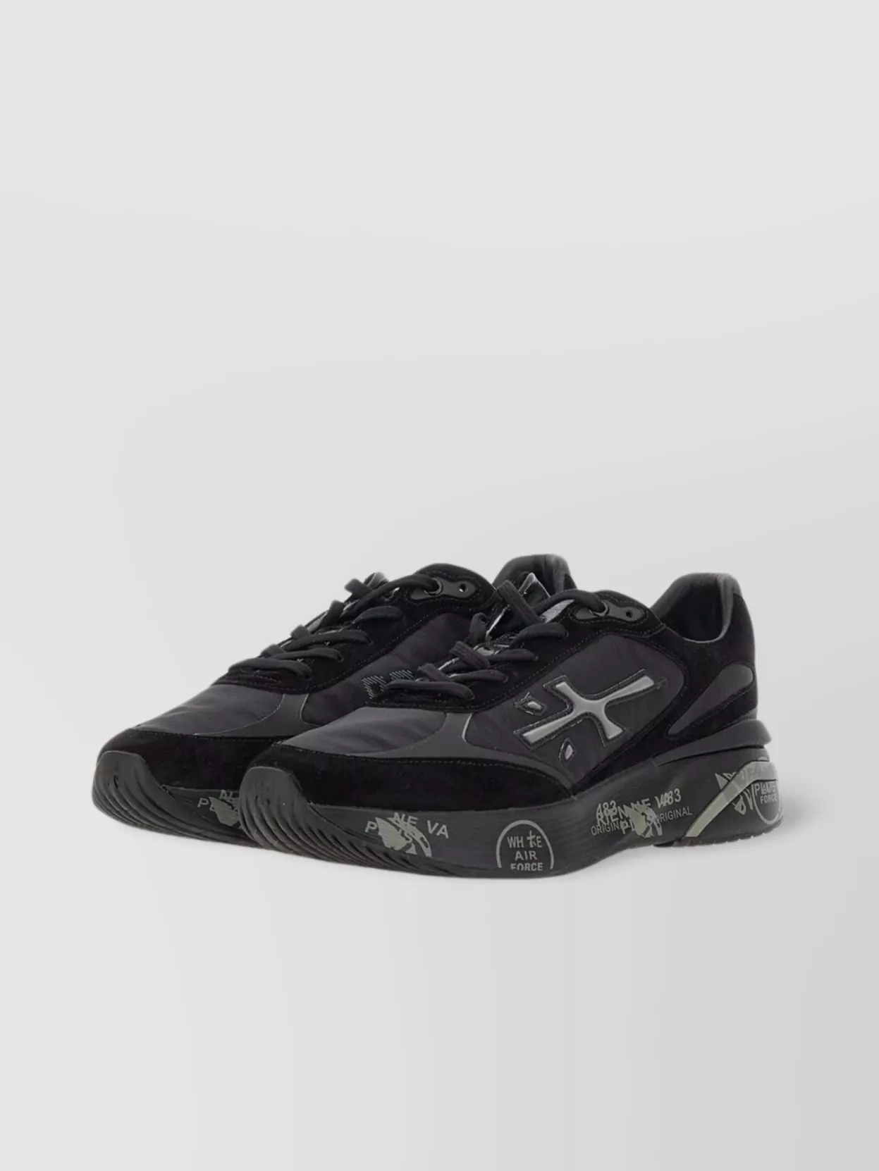 Premiata Leather Sneakers With Logoed Rubber Sole