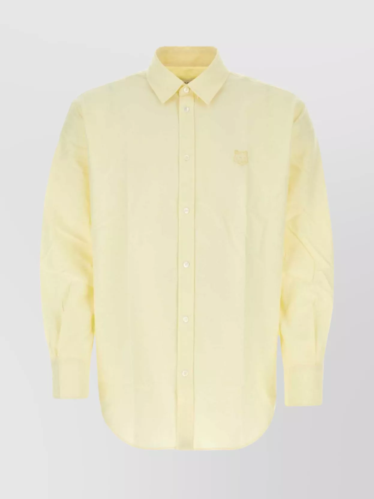 Shop Maison Kitsuné Pale Oxford Shirt With Long Sleeves