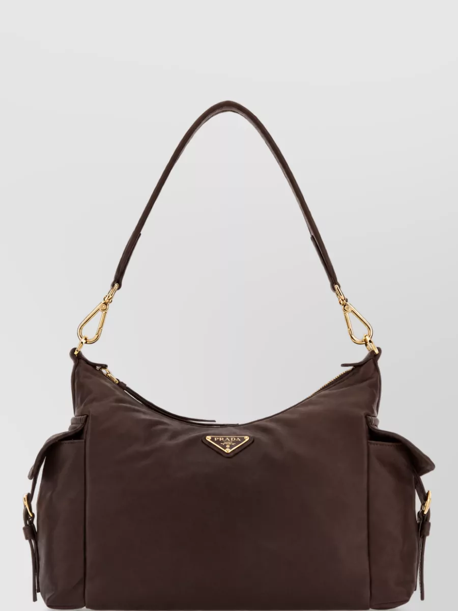 Prada explore lamb leather tote bag