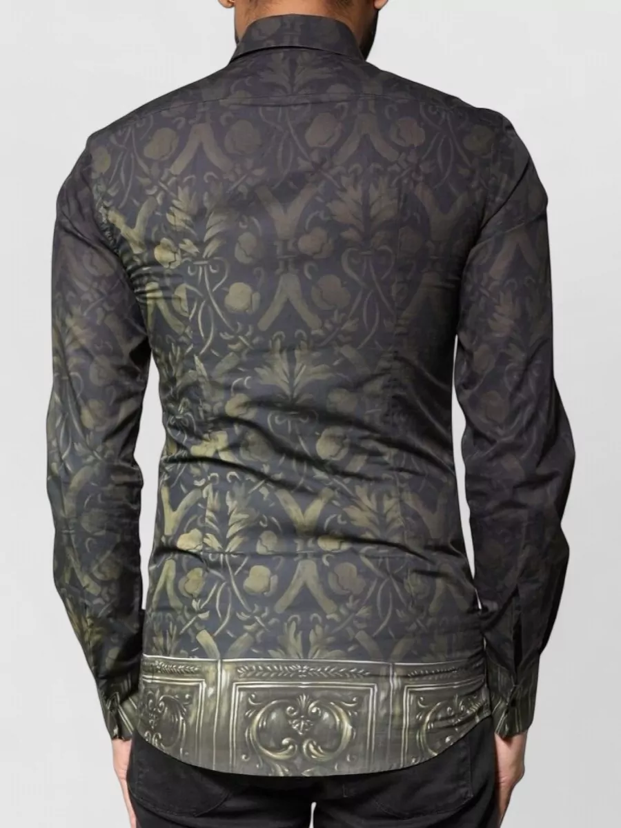 Dolce&Gabbana Cotton Long-Sleeve Printed Dress Shirt