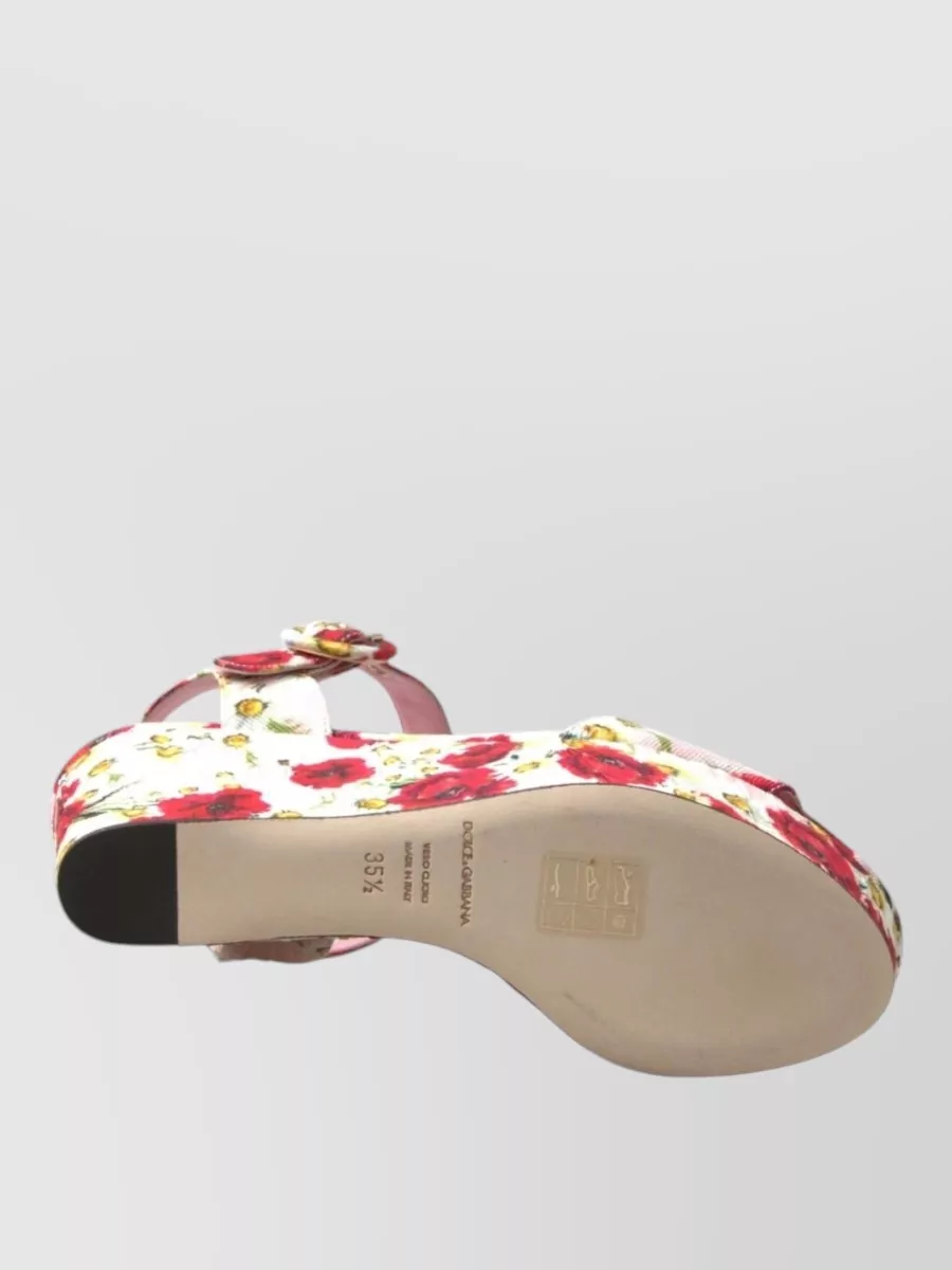 Dolce&Gabbana Floral-Print Wedge Sandals