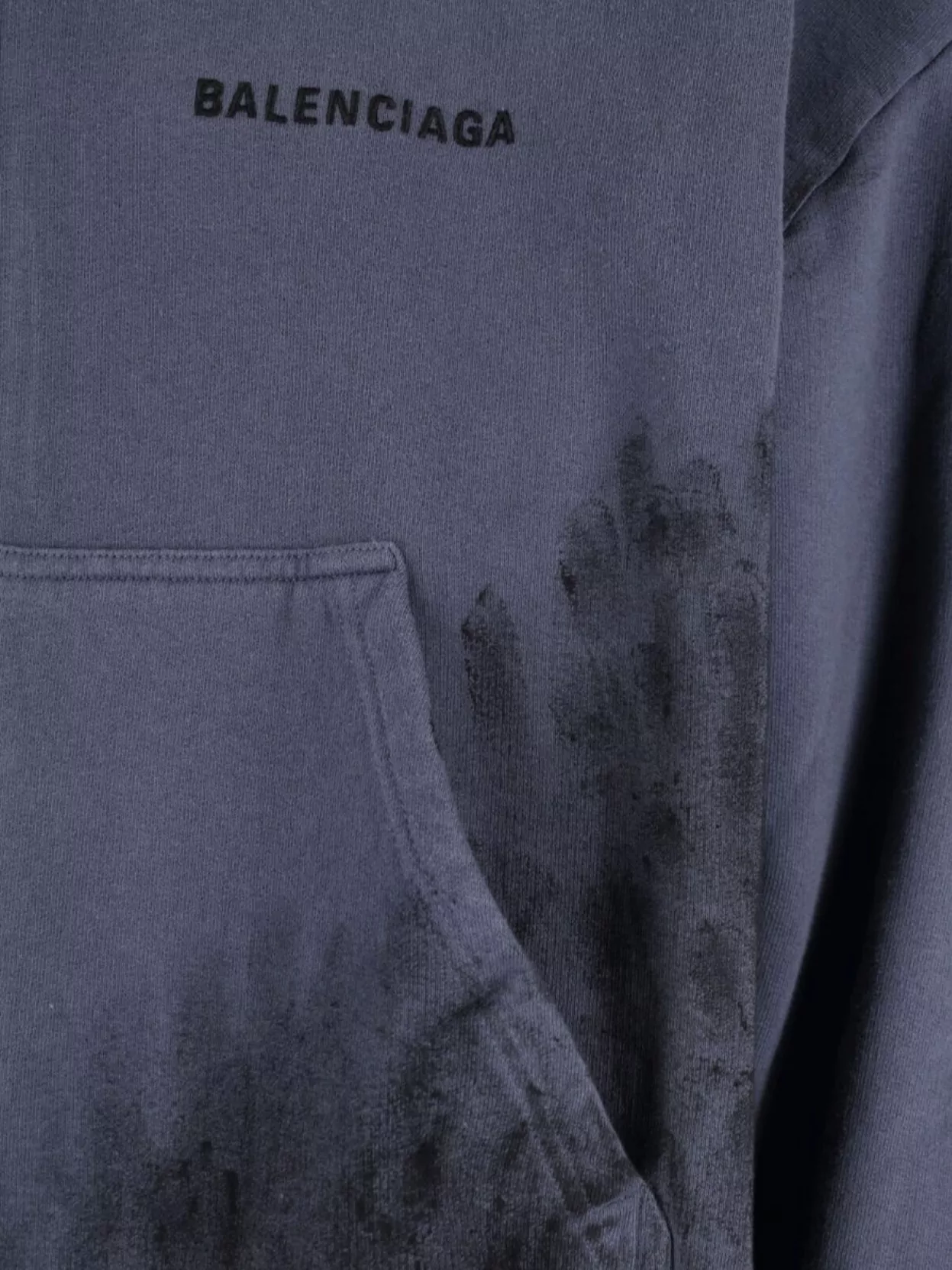 Balenciaga Hooded Sweatshirt Featuring Front Pockets