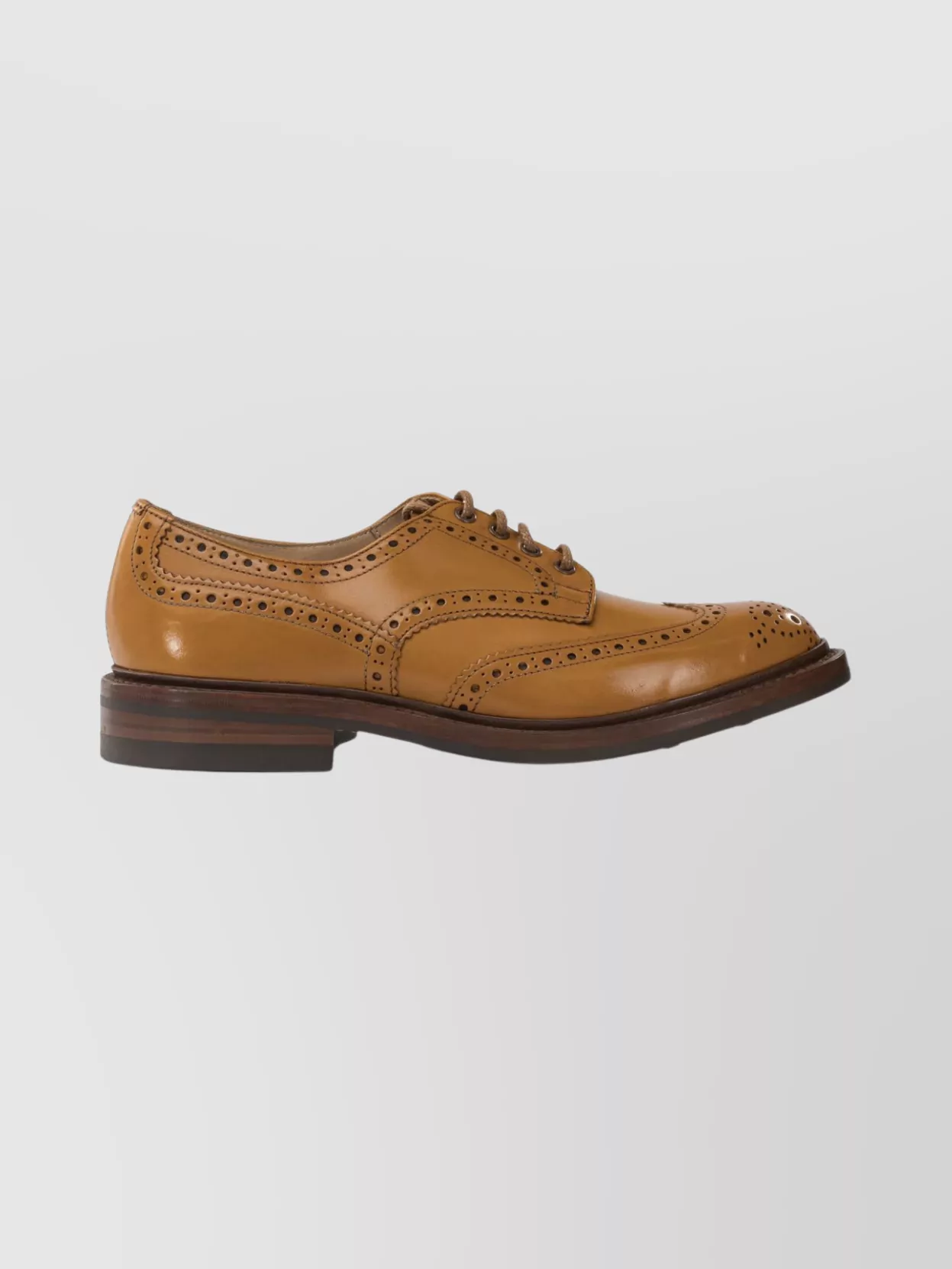 Tricker's Round Toe Brogue Derby Lace-Up Shoes