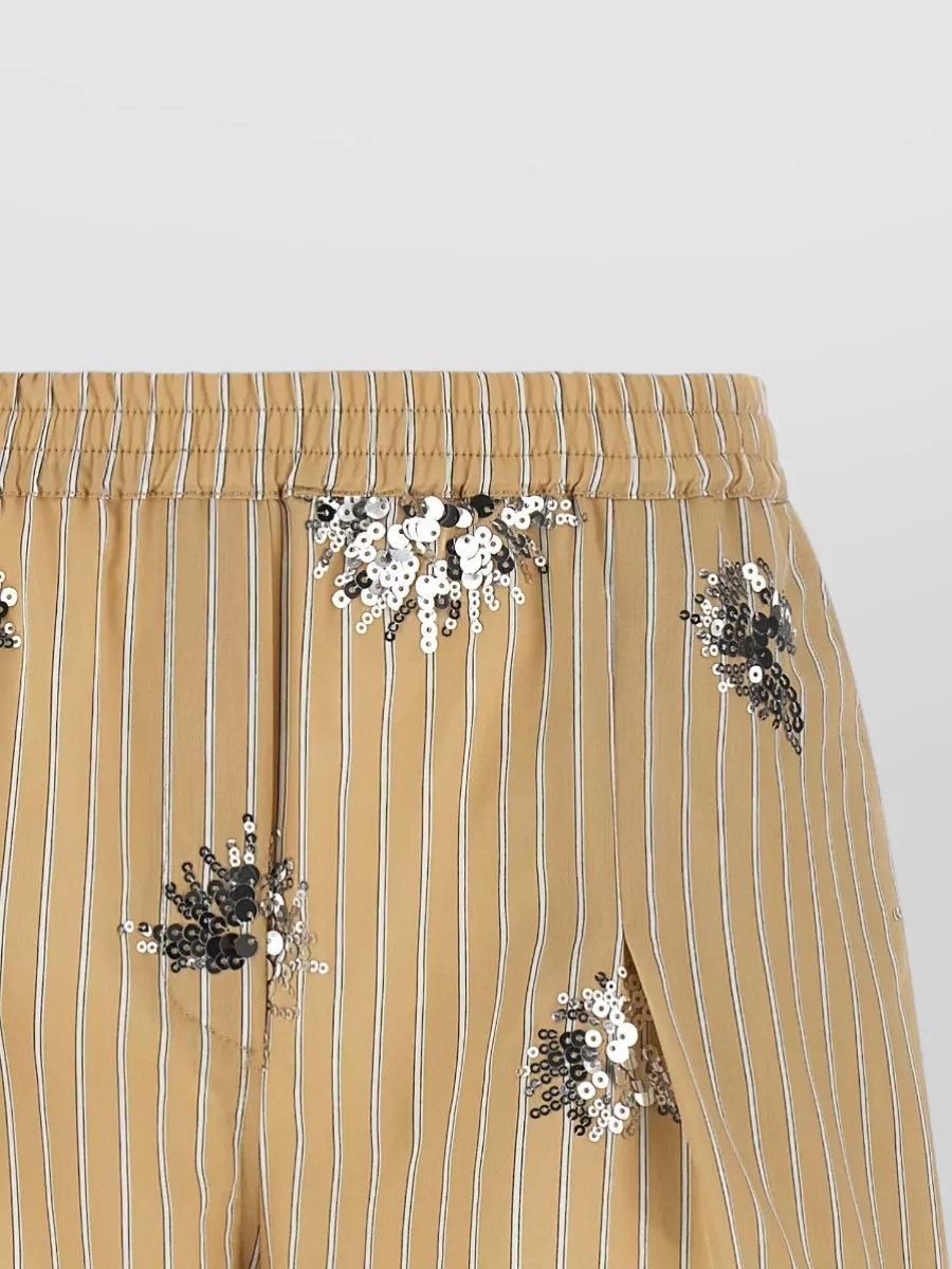 Le Twins Striped Sole Embellished Bermuda Shorts