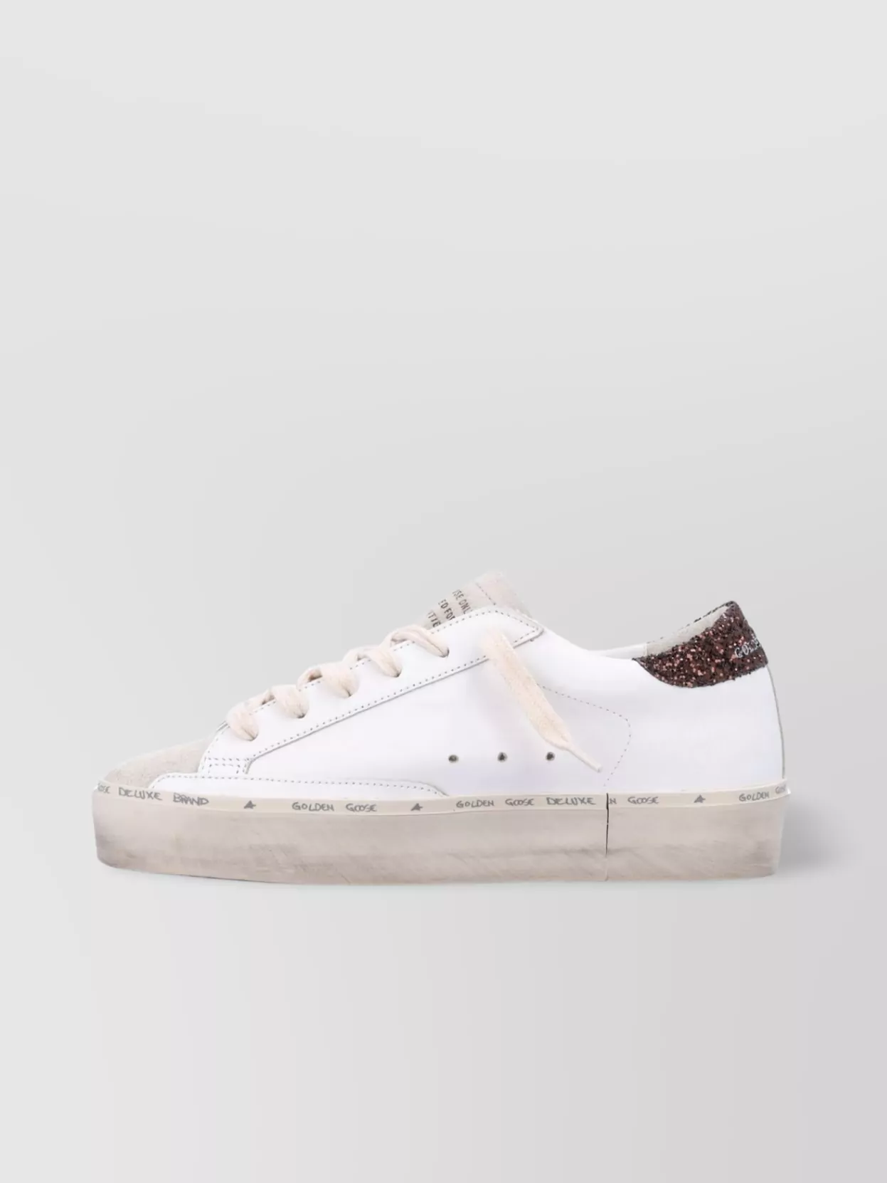 Golden Goose Starry Sneakers With Glitter Heel Tab
