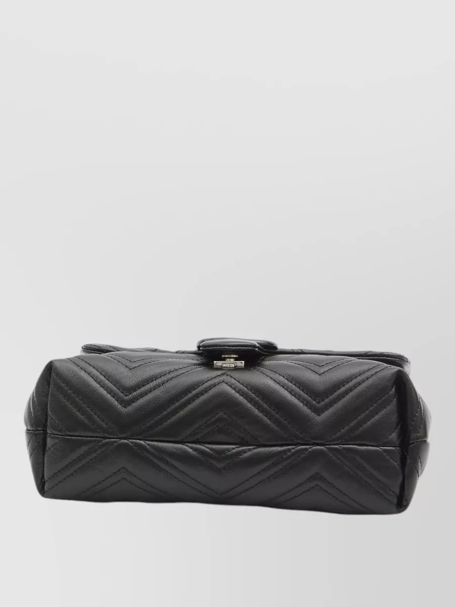 Gucci Marmont Small Chevron Shoulder Chain Bag