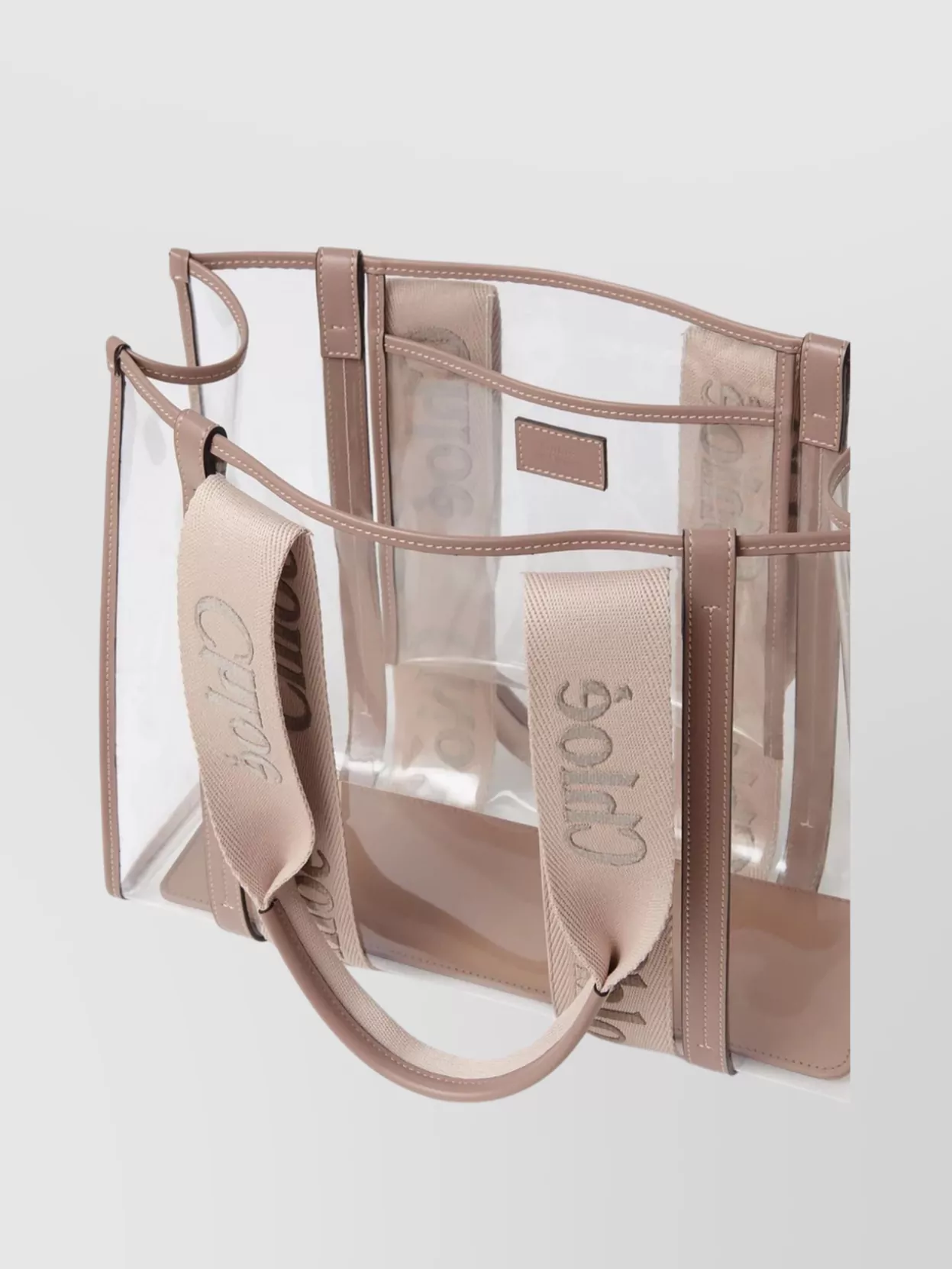 Chloé Transparent Jelly Tote Bag With Calfskin Strips