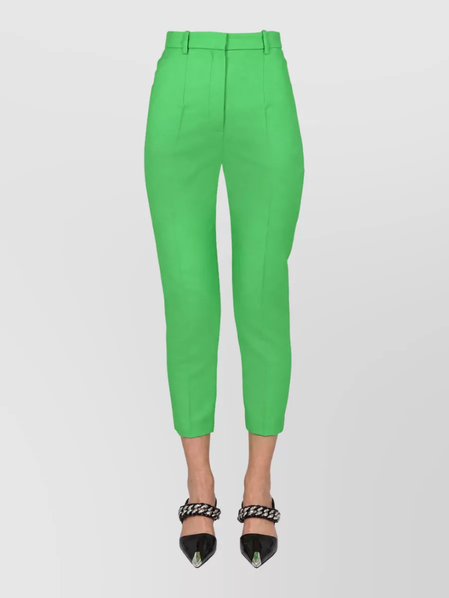 Alexander McQueen wool cigarette cropped trousers