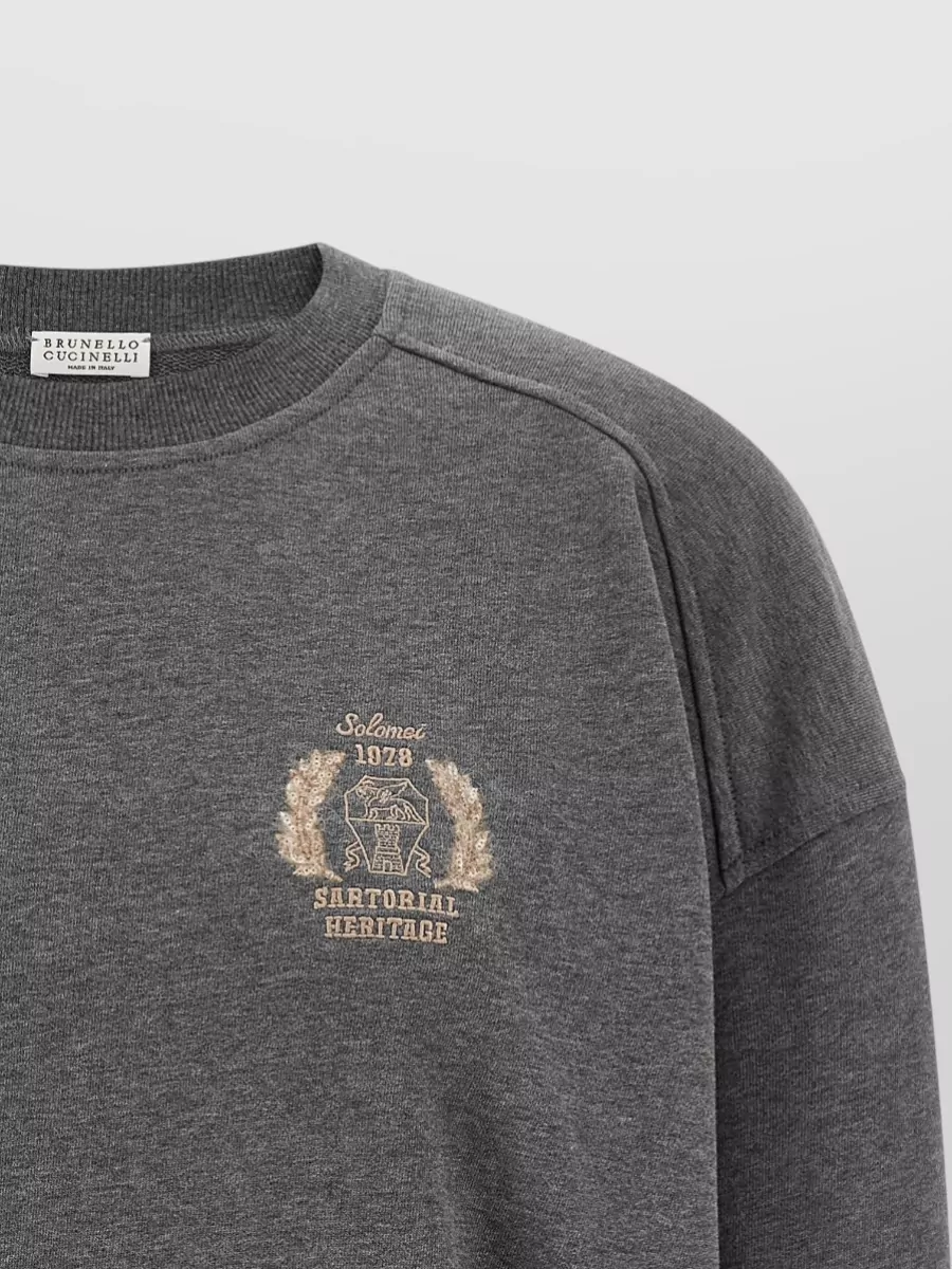 Brunello Cucinelli Embroidered Cotton Sweatshirt