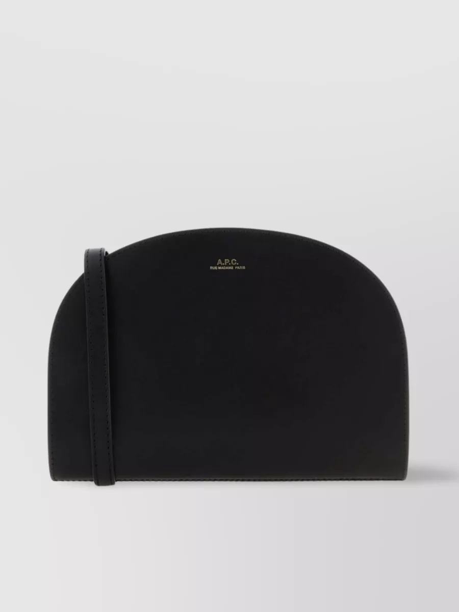Shop Apc Elegantly Curved Silhouette Cross-body Bag In Black