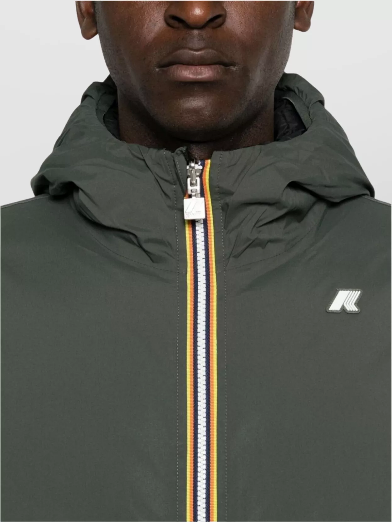 K-way Duck Down Padded Jack St Thermo Reversibile Jacket In Grey