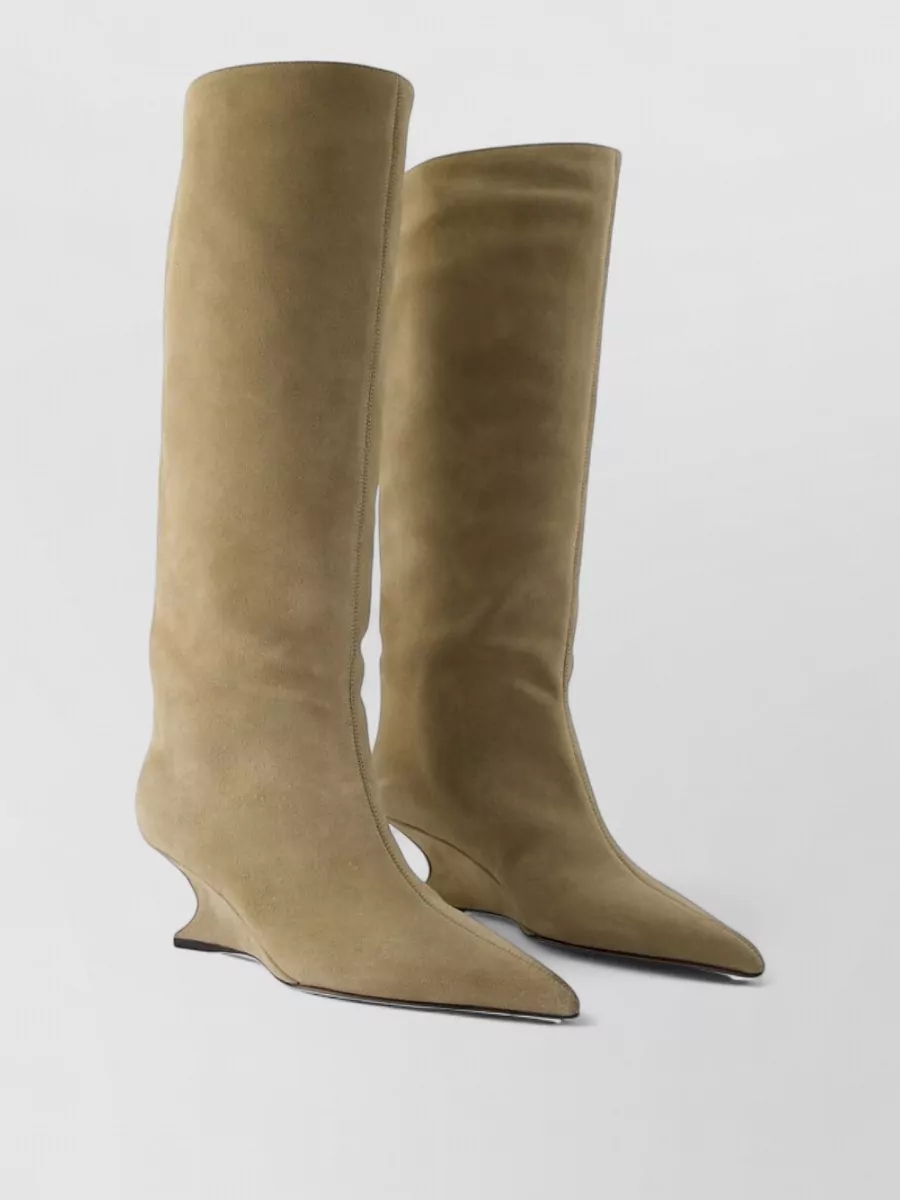 Paris Texas leather knee-high boots