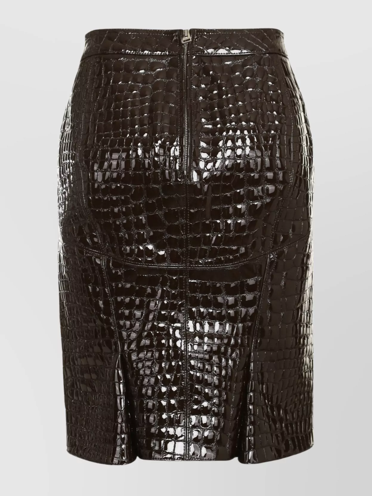 Tom Ford Crocodile Fitted High-Waisted Knee-Length Skirt