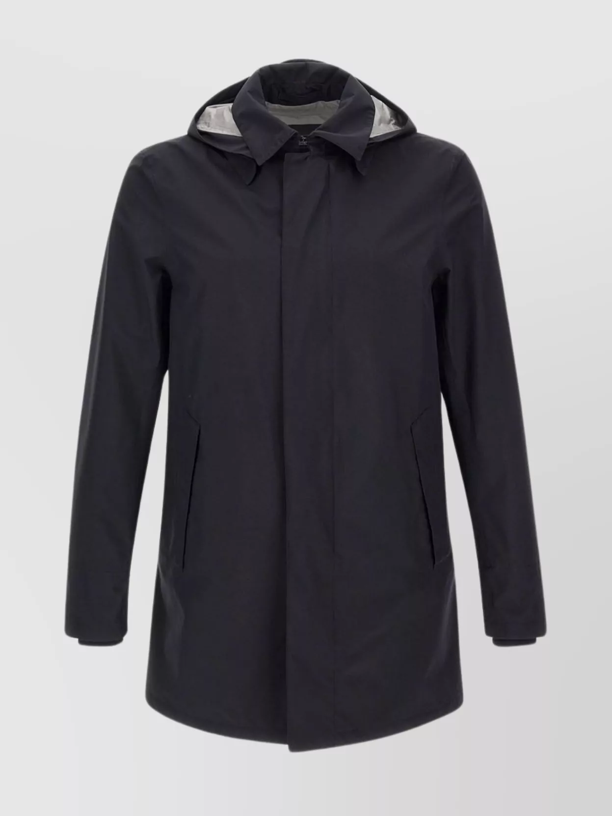Shop Herno Goretex Paclite Raincoat With Hood And Pockets