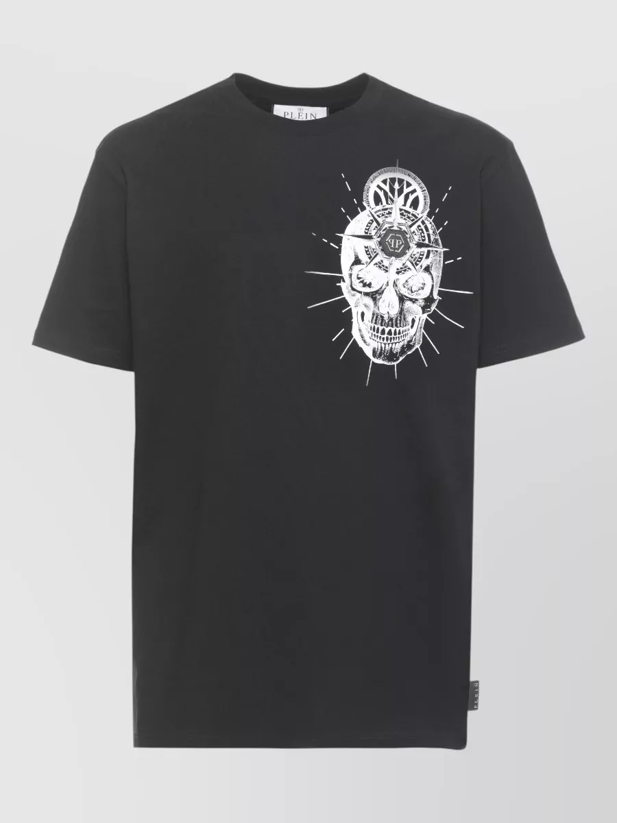 Philipp Plein Cotton Skull-Print Short-Sleeve T-Shirt