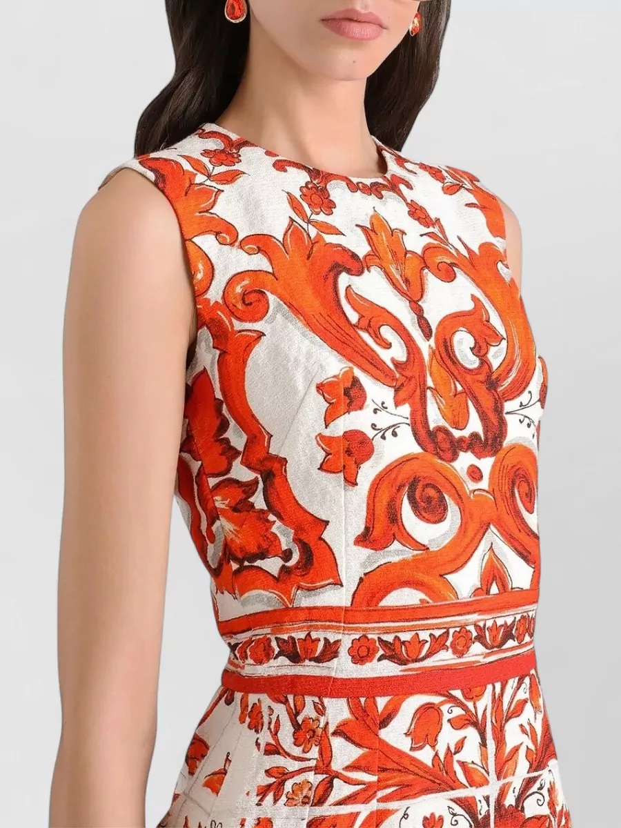 Dolce&Gabbana Majolica-Print Sleeveless Mini Dress