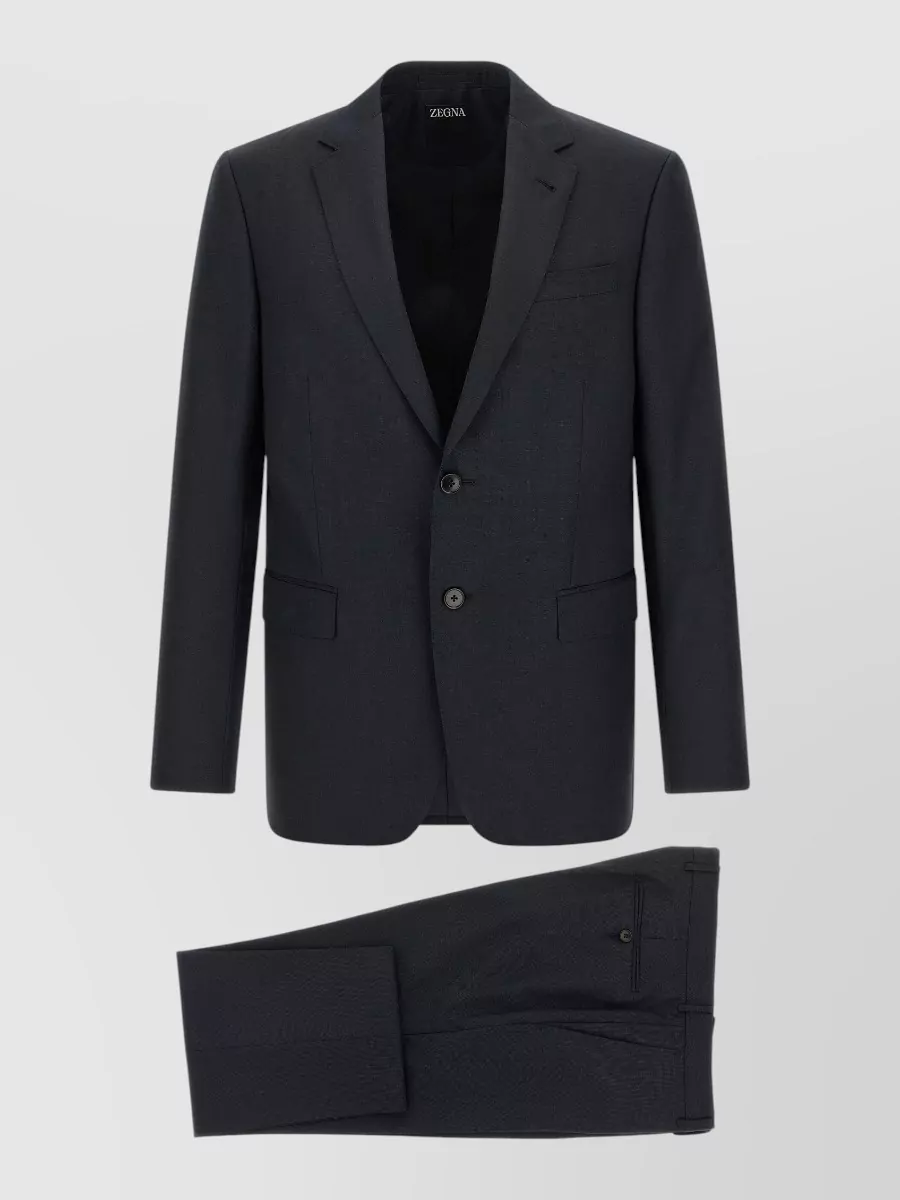 Zegna Wool Straight-Leg Tailored Trousers
