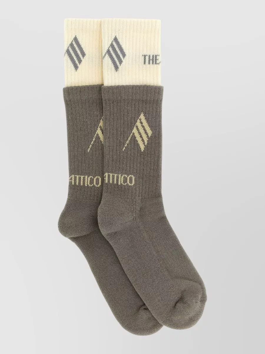 The Attico Ribbed Double Layer Socks