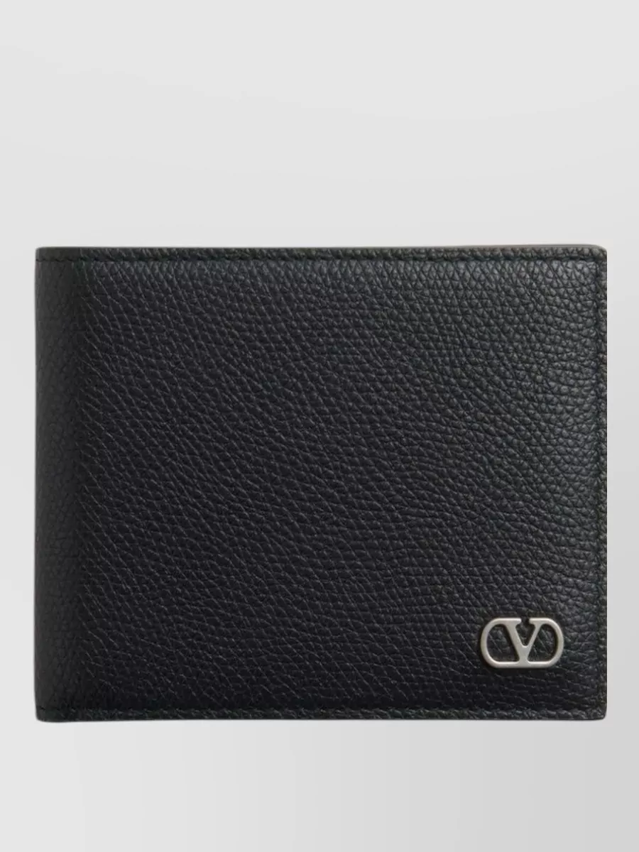 Valentino Garavani grainy leather bi-fold wallet
