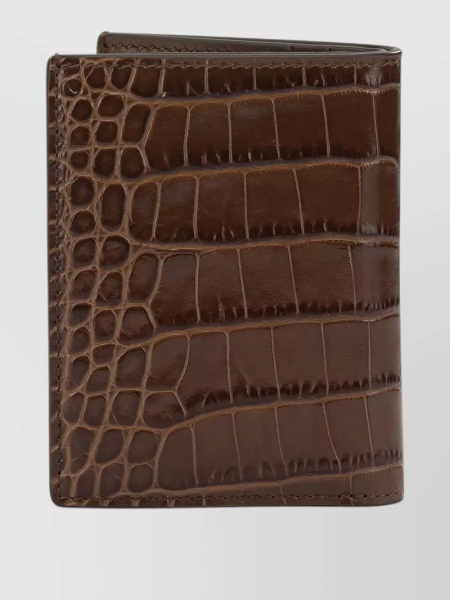 Tom Ford Exotic Line Folding Leather Card Holder