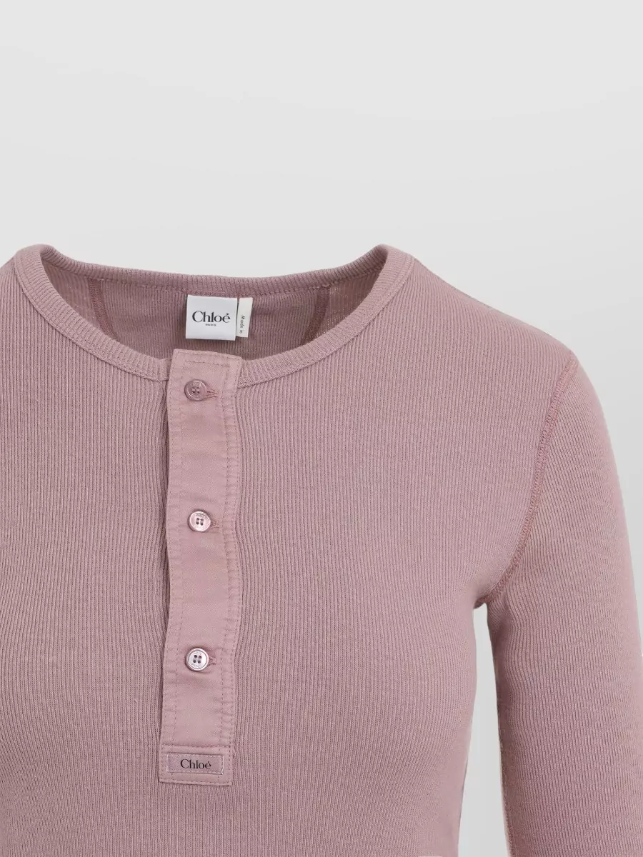 Chloé Knit Pullover Long Sleeves Crew Neck Ribbed