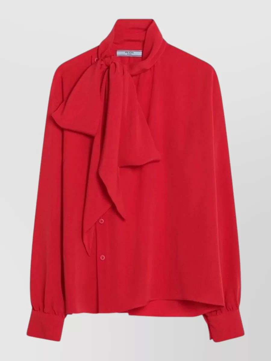 Prada silk blouse with scarf
