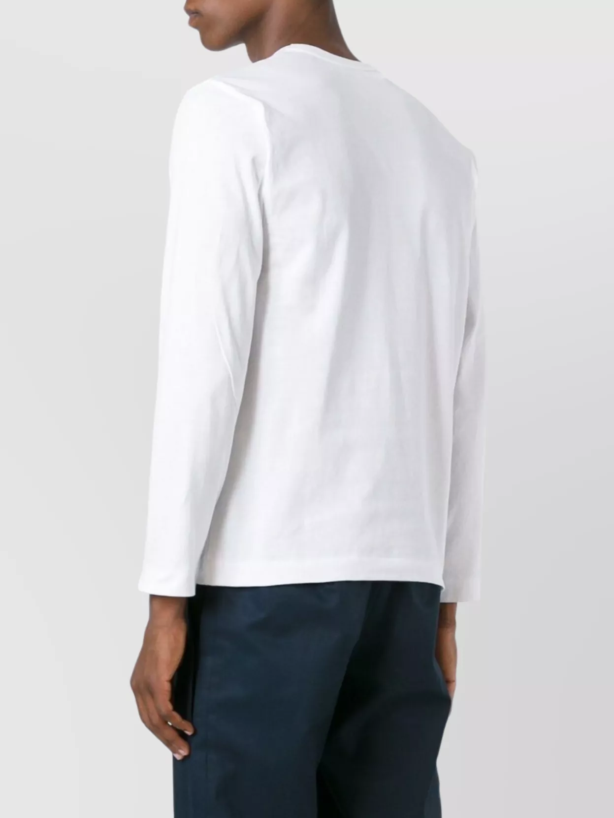 Comme Des Garçons Cotton Crew Neck T-Shirt With Heart Logo Patch