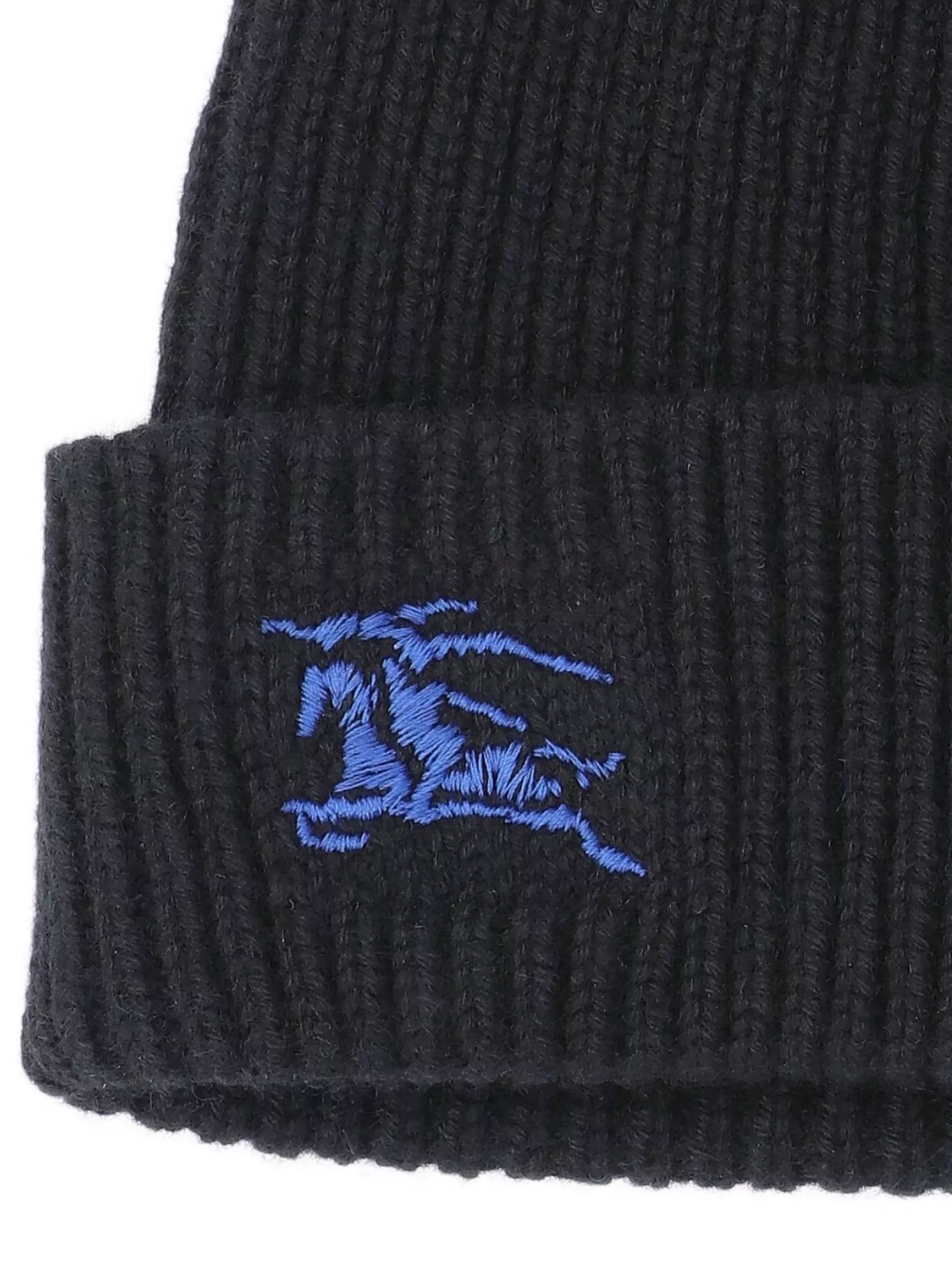 Burberry Ribbed Turn-up Brim Hat In Black