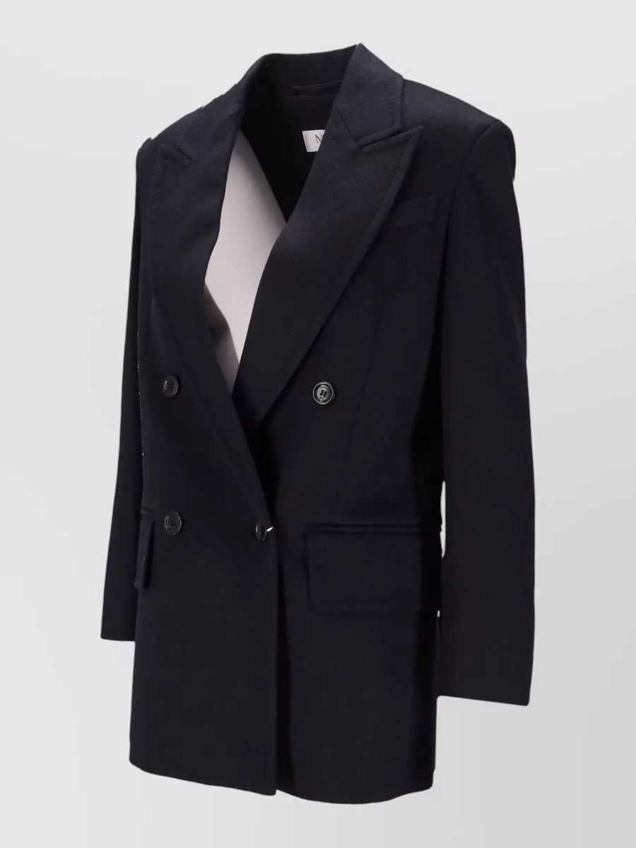 Max Mara Jacket Back Vent Buttoned Cuffs Flap Pockets