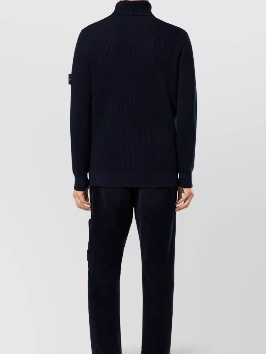 Stone Island Virgin Wool Peacoat