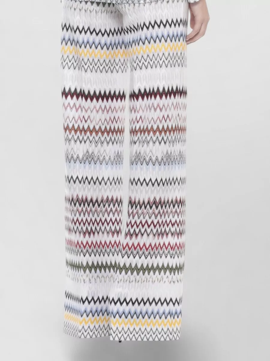 Missoni Printed V-Neck Long-Sleeve Blouse