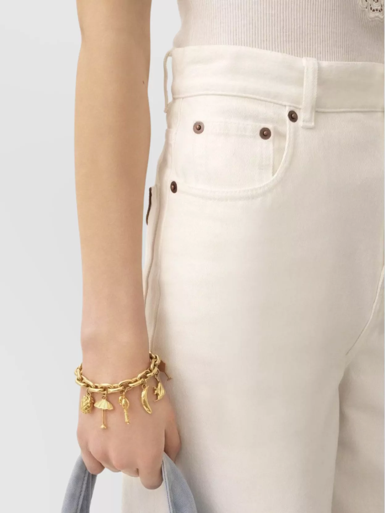 Chloé Wide-Leg Denim Trousers With High-Rise Waist