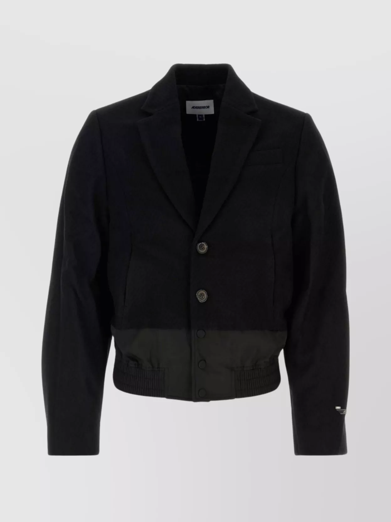 Shop Ader Error Wool Blend Jacket With Elasticated Hem
