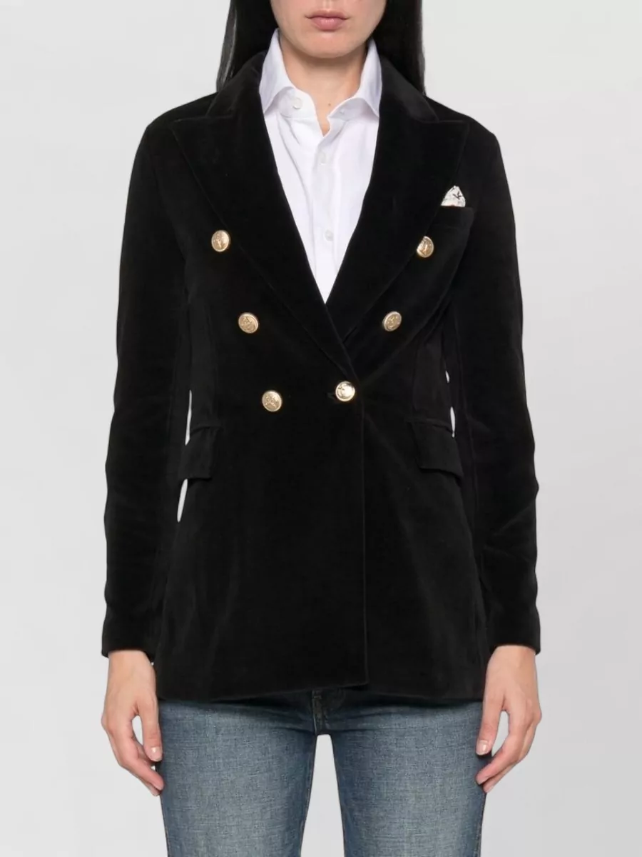 Circolo 1901 Velvet Double-Breasted Suit Jacket