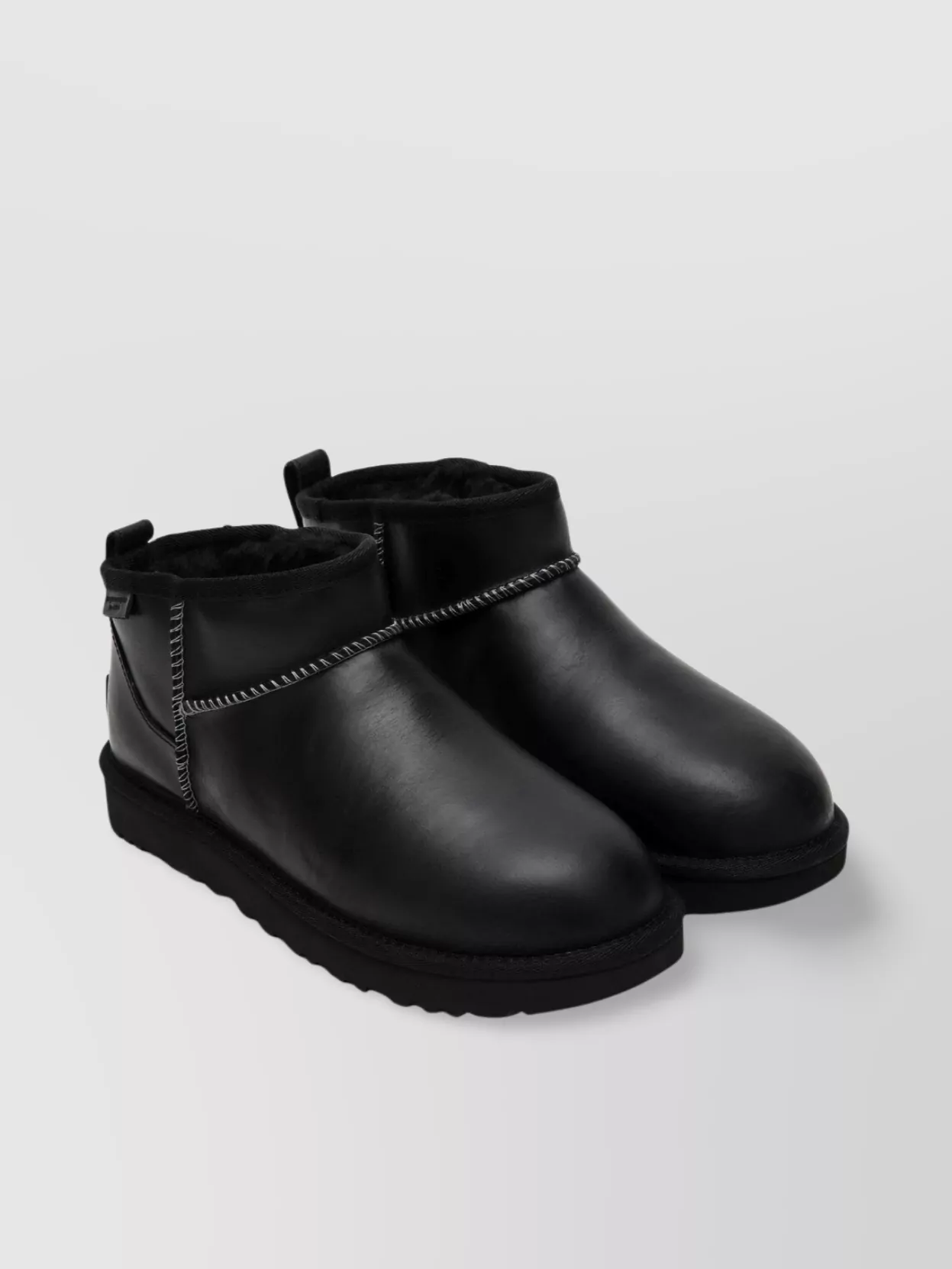 Ugg Round Toe Stitch Detail Ankle Boot