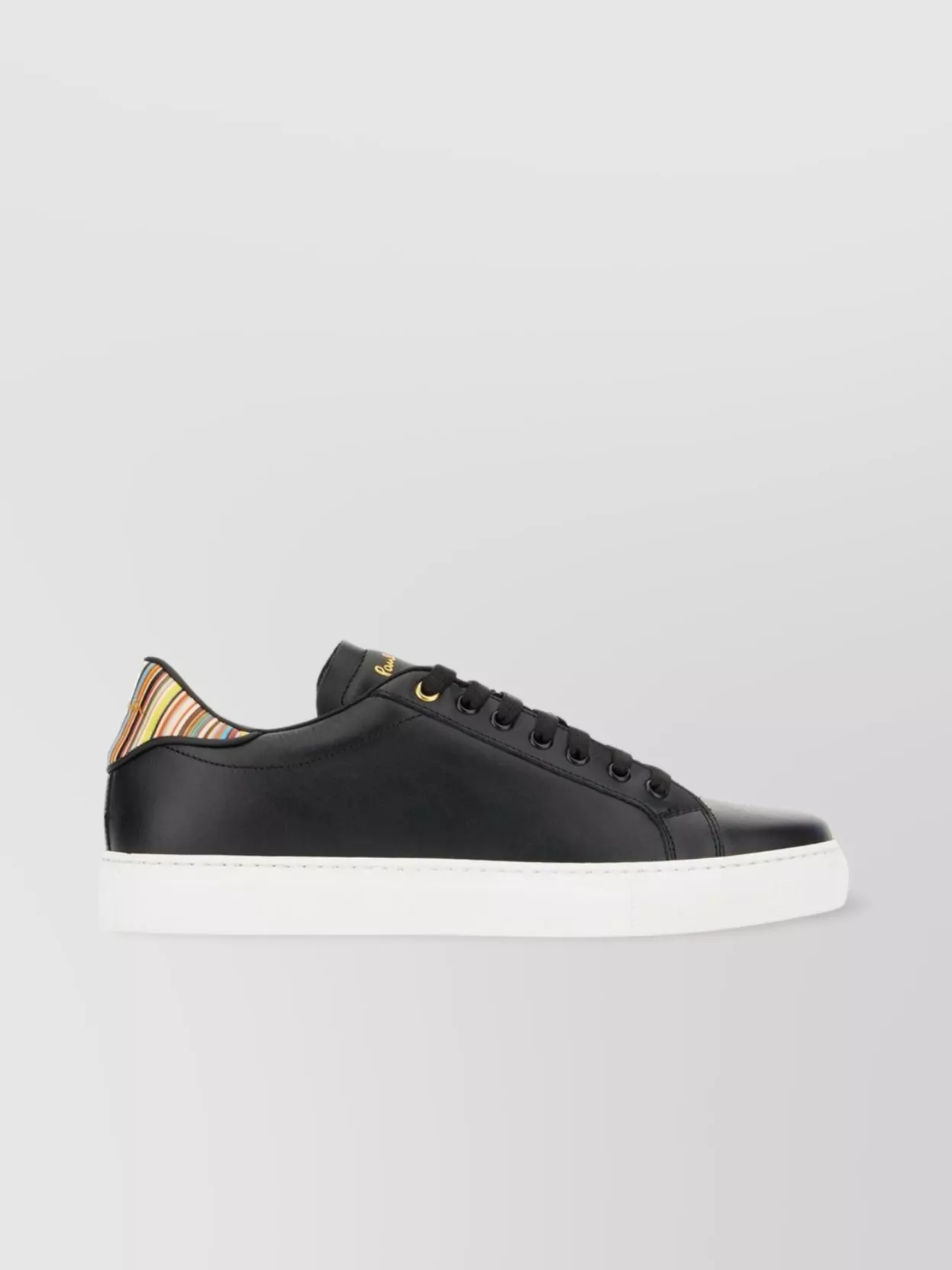 Paul Smith Leather Sneakers With Flat Sole And Multicolor Trim