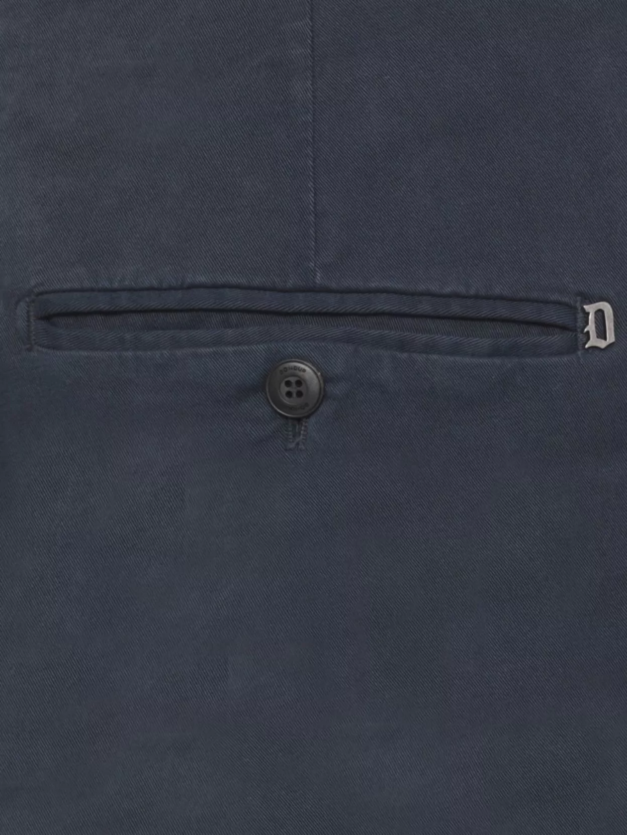 Dondup Straight Trousers With Cuffed Hem And Pockets