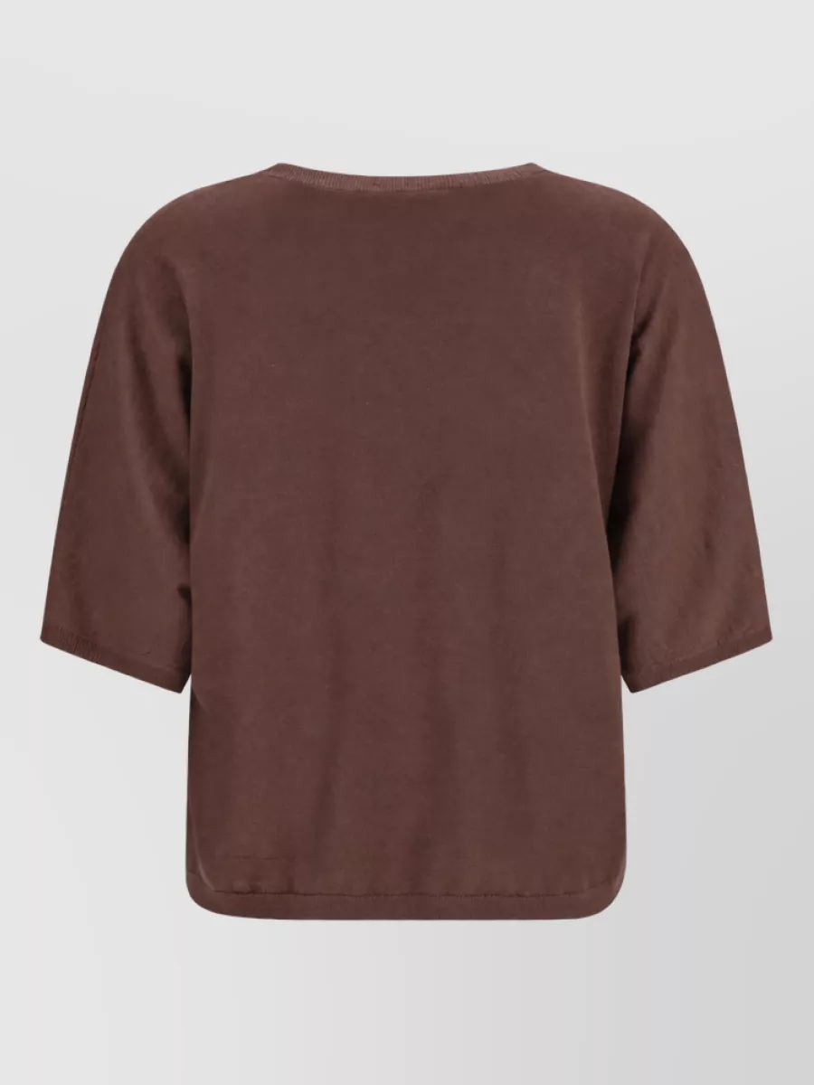 Brunello Cucinelli Cashmere Silk Short-Sleeve Sweater