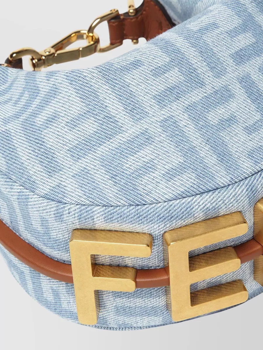Fendi Fendigraphy Mini Denim Shoulder Bag