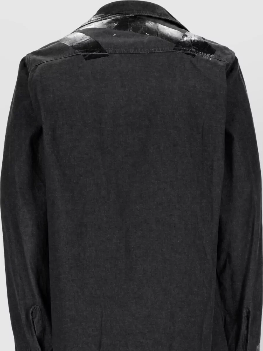 Maison Margiela Denim Shirt Taped Shoulders Front Pockets
