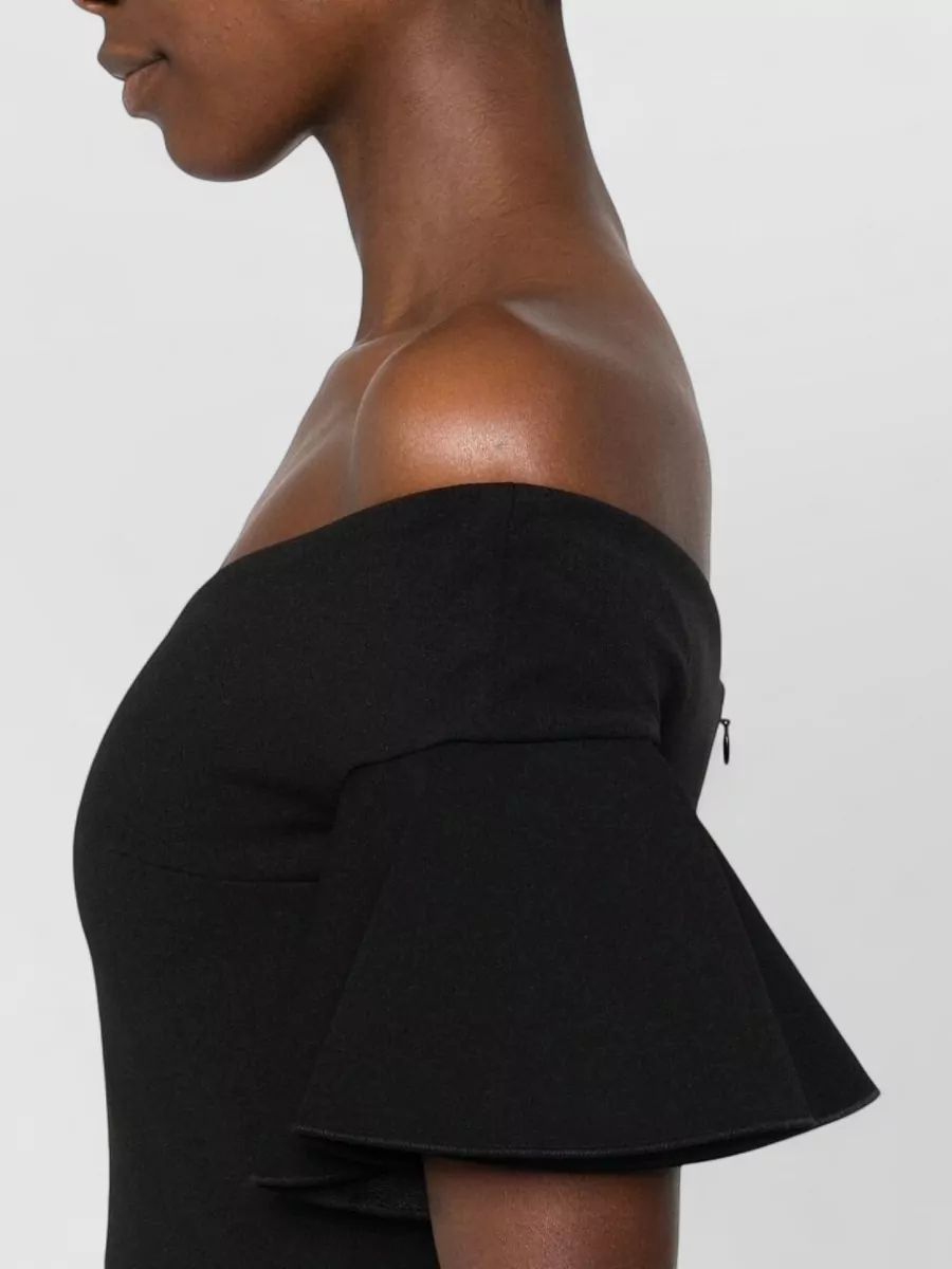 Solace London Off-Shoulder Short-Sleeve Maxi Dress