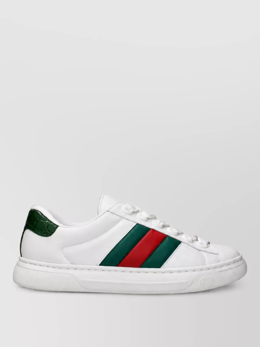 Gucci Leather Low-Top Sneakers